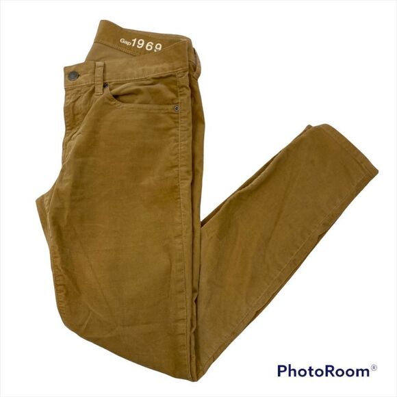 Gap Brand Tan Fine Corduroy Legging Jeans Size 27/4 Mid Rise - Picture 1 of 10
